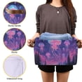 thumbnail image 3 of Yayeee Canvas Storage Basket with Handles for Shelves Fabric Bins Closet Organizer, Neon Jellyfish, 3 of 8