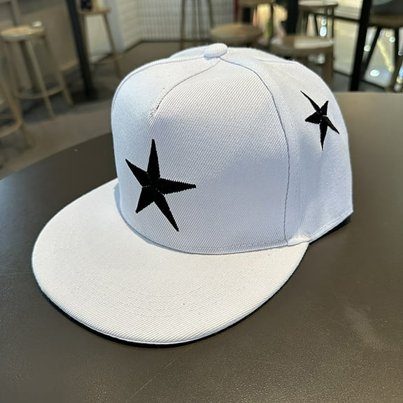 Sports Baseball Cap for Men Women Running Cap Five Pointed Star Embroidery Hat Hip-hop Hat Short Brim Dome Hat Adjustable Baseball Cap Breathable Summer Sun Hat Daily Wear 3-8 Years Old