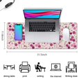 thumbnail image 5 of Long Mouse Pads for Desk,Pink Pioneer Flower Pattern Desk Mats on Top Of Desks, Desk Mouse Pad Extra Large with 3mm Non-Slip Base and Stitched Edge for Gaming,Office,Work,Home 31.5"x11.8", 5 of 6