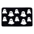 thumbnail image 2 of Halloween Cute Ghost Shaggy Bath Mat, Fluffy White Ghost Tufted Doormat, Non Slip Absorbent Floor Rug, for Bathroom, Bedroom, Halloween Home Decor, 2 of 7