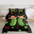 thumbnail image 2 of Castle Fairy Kids Green Cucumber Twin Comforter Sets,Cartoon Vegetable Pickle Bedding Set, 2 of 8