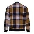 thumbnail image 3 of DAFPZW Men's Flannel Casual Varsity Jacket Vintage Lightweight Plaid Bomber Jackets Fall Long Sleeve Zip Up Fashion Coat, 3 of 6