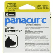 Panacur C Dewormer (Fenbendazole) for Dogs, Three 1-Gram Packets (10 Pounds)