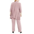 thumbnail image 3 of R&M Richards Plus size Women's Lace ITY 2 Piece Pant Suit - Mother of the bride outfit, 20W Mauve, 3 of 3