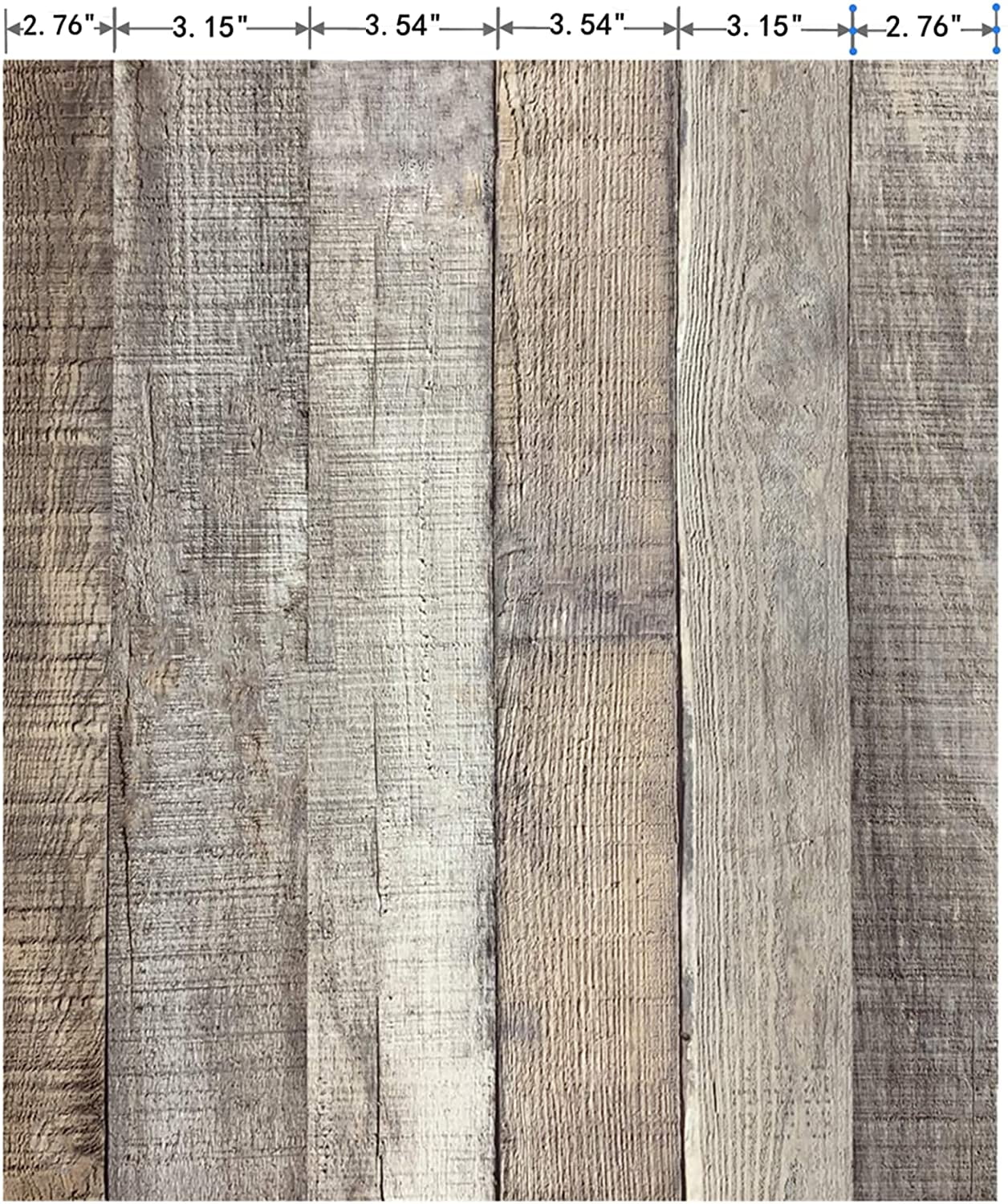 UMIGGEE Wood Wallpaper Peel and Stick Wallpaper 17.7" x 118" Faux Wood Plank Wallpaper Distressed Reclaimed Wood Wallpaper Plank Self Adhesive Contact Paper Adhesive Backing Easy to Clean