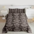 thumbnail image 2 of Manfei Boho Damask Adult Bedding Comforter Set, Retro Western Flower Print Twin Comforter Sets, Mandala Bohemian Style Reversible Bedding Set, Microfiber Bedroom Decor, 2-Piece, 2 of 8