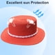 thumbnail image 4 of Sombrero de ala ancha y plana con parte superior de perla para mujer, de circunferencia de 56 a 58 cm, sombrero para el sol, plegable, para exteriores, para verano, 4 of 5