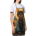 thumbnail image 4 of Sikiie Sunflower Meditating Cat Aprons for Kitchen Cooking Aprons, Chef Apron for Men Women Chef, 4 of 7