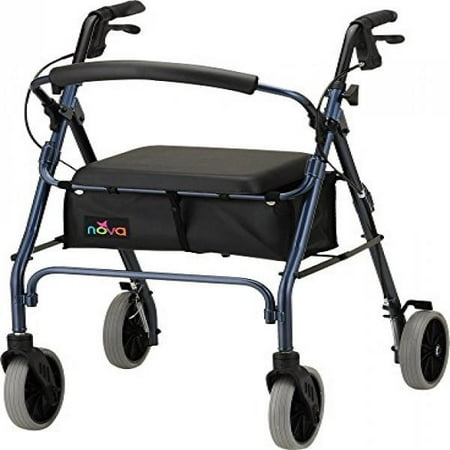 NOVA Medical Products 24 Zoom Rolling Walker, Blue
