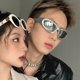 thumbnail image 3 of Gafas de sol Punk mujeres espejo deportes gafas de sol al aire libre gafas de moda coloridas gafas de moda para hombres marco cuadrado verano salvaje ciclismo gafas, 3 of 4
