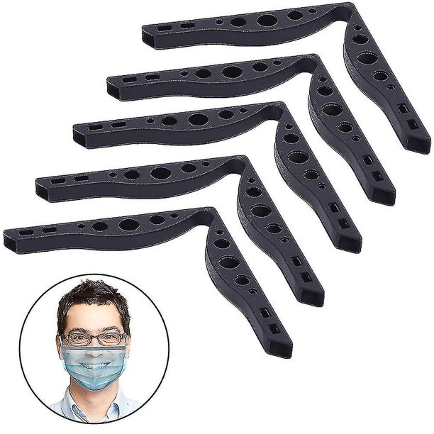 Paquete de 5 almohadillas nasales antivaho de silicona para clips nasales antivaho de silicona reutilizables que evitan que las gafas se empañen, admiten un mayor espacio para resp