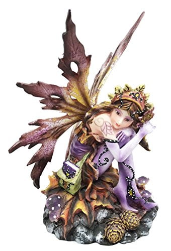 Autumn Fall Willow Pixie Fairy Sitting In Wild Forest With Book ...