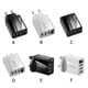 thumbnail image 4 of Cargador de teléfono USB 3 puertos Cargador LED Adaptador de carga de carga rápida portátil, blanco, enchufe de EE. UU. Inevent EL001125-04B, 4 of 7
