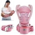 thumbnail image 1 of Cangurera Ergonómica 15 Posiciones 100% Algodón para Bebé Rosa Flores, 1 of 4