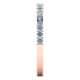 thumbnail image 4 of 0.57 ct Brilliant Round Cut Simulated Blue Sapphire 14k Rose Gold Stackable Band SZ 9.5, 4 of 6