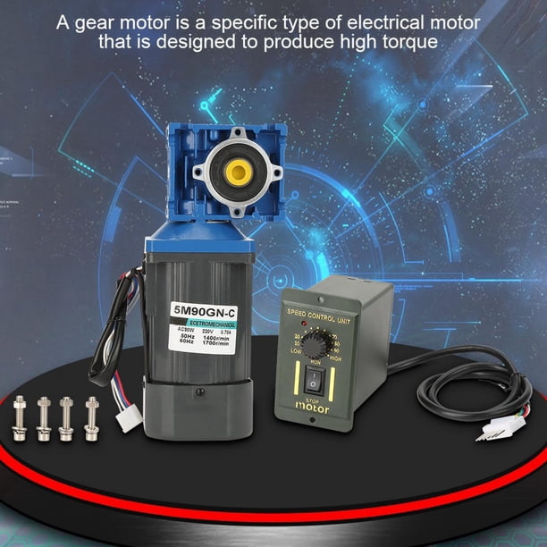 Motor De Engranajes De CA, Rotación De 2 Direcciones Motor De Engranajes De 220 V CA Buena Resistencia Al Desgaste Para Maquinaria Automática Para Maquinaria De Alimentos