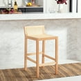 thumbnail image 4 of SAFAVIEH Saito Square Low Back Counter Stool, Natural/Natural, 4 of 13
