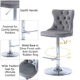 thumbnail image 4 of MIKIBAMA Swivel Velvet Barstools Adjusatble Seat Height from 25-33 Inch, Modern Upholstered Chrome base Bar Stools Set of 2, 4 of 5