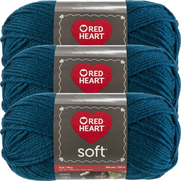 Red Heart Soft Yarn Teal, Multipack
