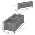 thumbnail image 3 of Outsunny Foldable Raised Garden Bed Elevated Planter Box for Vegetables, 3 of 9
