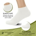 thumbnail image 6 of SERISIMPLE Thin Viscose Bamboo Low Cut Ankle Socks Men Breathable Sock Comfort Cool Softy Lightweight Sock 5 Paris (White, Large), 6 of 6