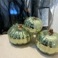 thumbnail image 4 of Gold Mirror Disco Ball,Pumpkin Shape Disco Balls,Cool Reflective Light Mirror Balls for for DJ Club Party, Disco Dancing Party Decoration,Harvest Festival Fall Decor Reflective Pumpkin Ball,, 4 of 6
