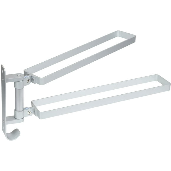 Bathroom Towel Rail 2 Bars 180 Rotating Stainless Steel Towel Rails Wall Mounted Towel Rails For Bathroom Kitchen