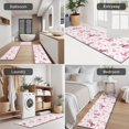thumbnail image 5 of Pink Breast Cancer and Pioneer Flower Kitchen Rugs Sets Of 3,Kitchen Runner Rugs Non Skid Washable,Decorative Kitchen Floor Mats for Kitchen,Sink,Laundry,17"x30"+ 17"x47" + 17"x59", 5 of 6