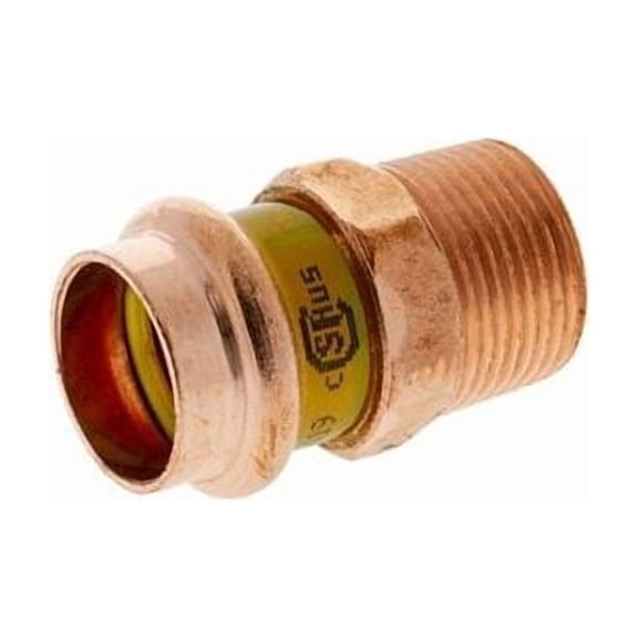 Nibco Strt, Copper, Press-fit 1 in, MNPT 1 in 9031350HPC