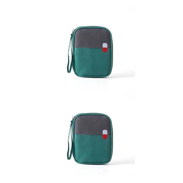 Cateissary Bolsa de kit de emergencia Estuche de ayuda vacío con bolsillos Cierre de cremallera Paquete de viaje de tela Oxford Bolsa organizadora Coche Type2 NO2 Cateissary CBP215099