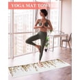 thumbnail image 2 of Orange Eucalyptus Leaves Yoga Towel for Hot Yoga Non Slip, Weeping Spring Botanical Summer Yoga Mat Towel Absorbent Yoga Sweat Towels Microfiber Hot Yoga Blanket for Bikram Pilates 26"x74", 2 of 7