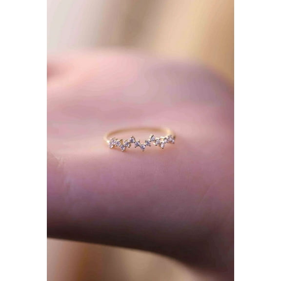 Jewelerix Round Cut 2 CT Comfort Fit Ring 14K Moissanite Diamond Engagement Ring Amazing Anniversary Gift for Women