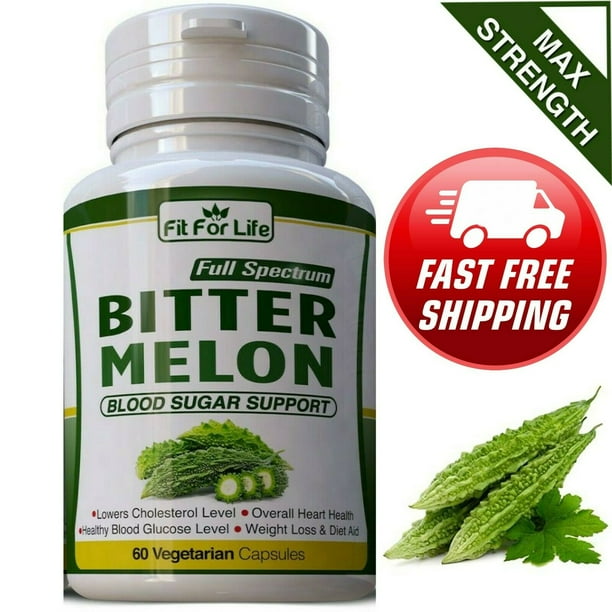BITTER MELON ORGANIC GOURD PILLS BLOOD SUGAR SUPPORT GLUCOSE LEVELS 60