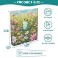 thumbnail image 4 of Haosy 2 Pack Hardcover 3 Ring Binder 1.5 Inch Ring Decorative Binder Organizer for Home School Office, Cartoon Frog Sit in Meadow Of Flower, 4 of 10