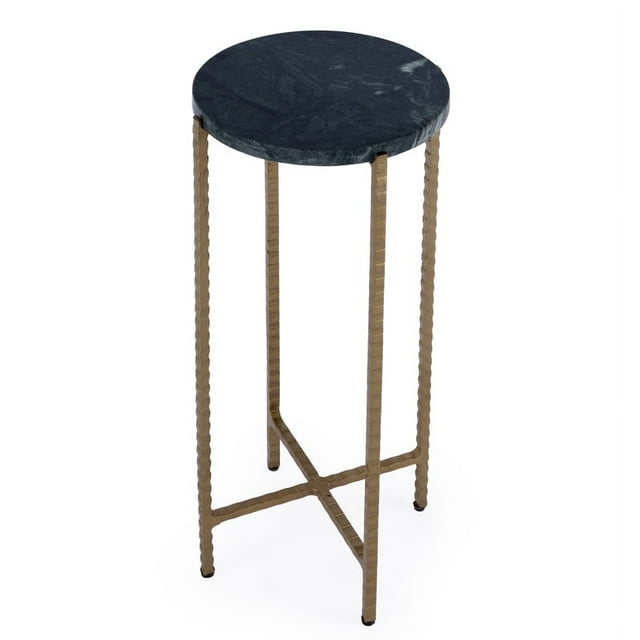 Butler Specialty Company Nigella Marble and Cross Legs Side Table - Green Marble