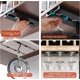thumbnail image 4 of Juego de 2 soportes para copas de vino (negros), debajo del gabinete sin perforaciones, estante de almacenamiento de copas de vino de plástico para barra sin perforaciones, 4 of 4