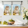 thumbnail image 3 of Groundhog Day Kitchen Towels Set of 4, Sunflower Spring Floral Botanical Blue Absorbent Dish Towels for Kitchen, Microfiber Hand Towel, Quick Drying Tea Towel for Cleaning Decorative Dishcloths, 3 of 7