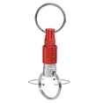 thumbnail image 3 of Porte-clés Portable avec Anneau en Métal Détachable pour Rotation à 360° Boucle à Double Anneau Rouge, 3 of 9