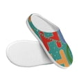 thumbnail image 3 of Lsque Ho Ho Ho Pattern Womens Comfort Cotton on Scuff With Memory Foam and Anti-skid Sole Slipper-42/43, 3 of 7