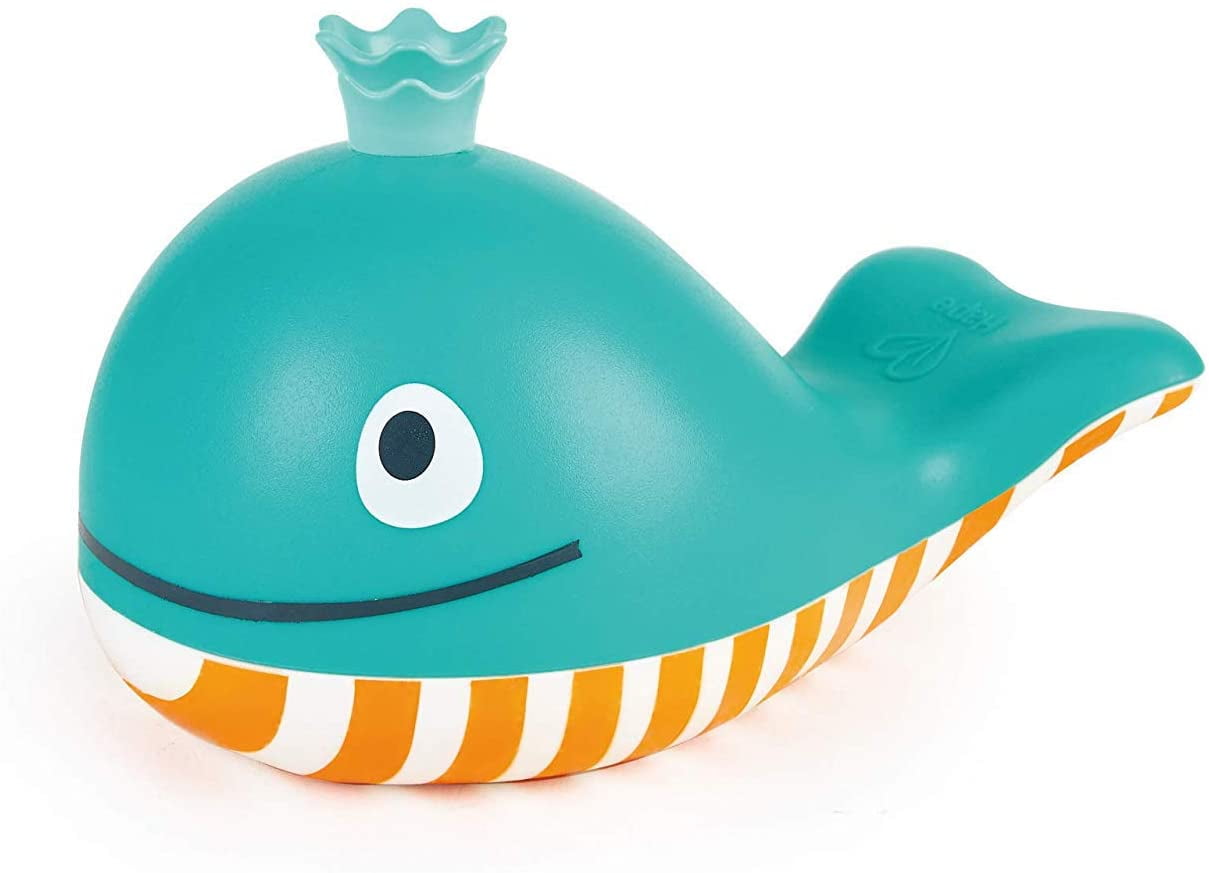Hape Bubble Blowing Whale , Baby Squirt Toy for Bath Time Play, Blue, L: 5.7, W: 3.5, H: 3.5 inch