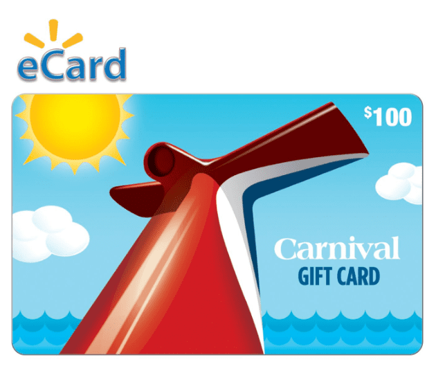 carnival cruise line e gift card