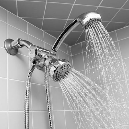 Function Showerhead Shower - 5 Setting Water Saving Multi Function Hose Mount Hand Held Shower Massage Head