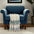 thumbnail image 2 of HomeRoots 478665 50 x 60 in. Parkland Transitional Vereigated Rectangle Throw Blankets Blue, 2 of 5