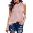 thumbnail image 3 of Womens Tank Tops Dressy Casual Dot Blouses for Women Fashion 2025 Sleeveless Shirts Cute Tops Solid Color Pink,S, 3 of 6