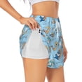 thumbnail image 1 of Balery Cute Animals Surfers Pantalones cortos deportivos para mujer con forro y dos bolsillos, elásticos, para entrenamiento, gimnasio, yoga-Medium, 1 of 7