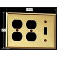 thumbnail image 3 of Switchplate Bright Solid Brass Double Outlet/Toggle | Renovator's Supply, 3 of 3