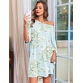 thumbnail image 3 of Ekouaer Plus Size Nightgowns for Women Bamboo Viscose Sleepshirts Short Sleeve Nightshirt Oversized Sleepwear Sleepdress, 3 of 6