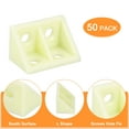 thumbnail image 3 of Uxcell 50Pcs Plastic Corner Braces, 90 Degree Furniture Angle Brackets, Yellow, 3 of 6