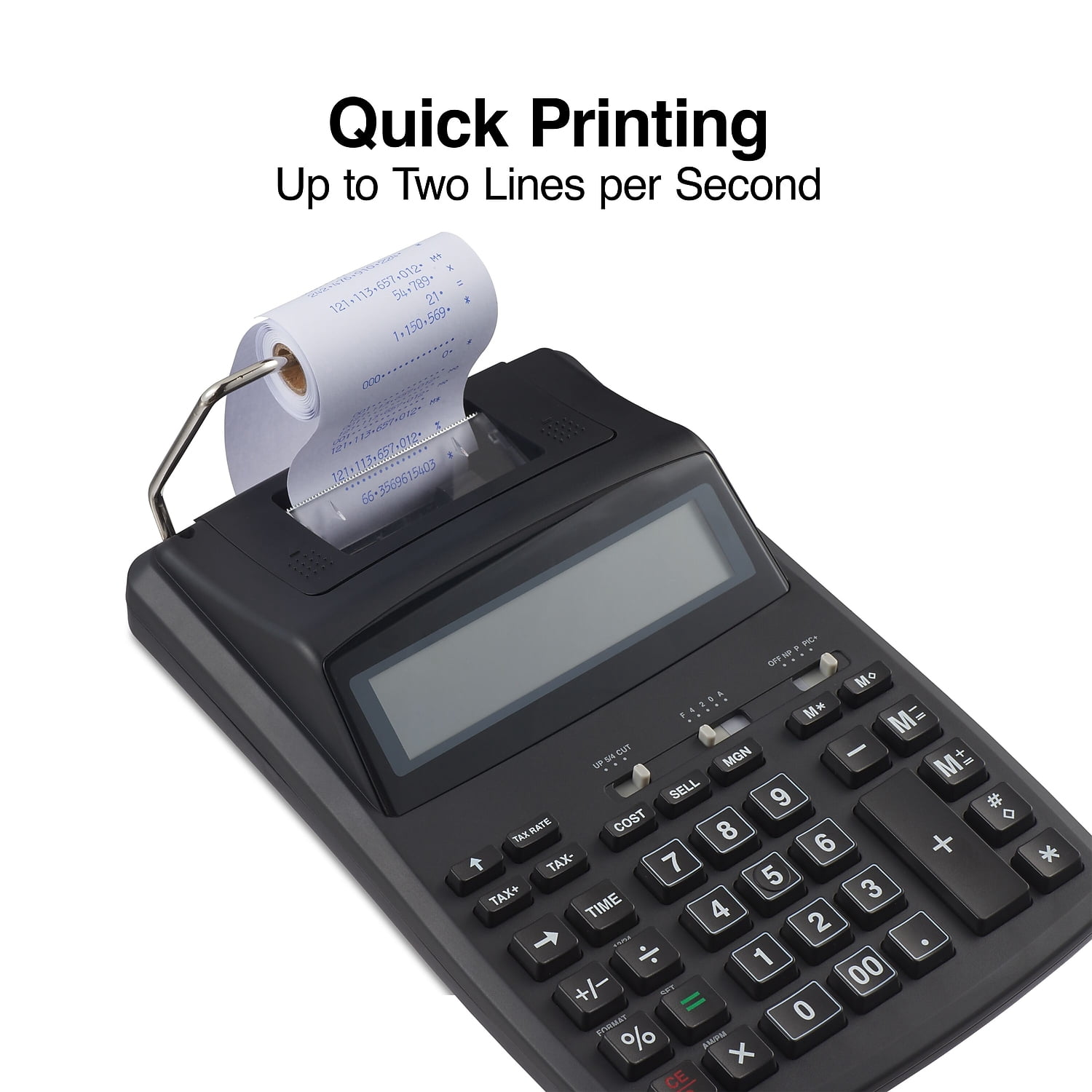 Staples 12-Digit Desktop Printing Calculator Black 2/Pack ST44780-CCVS
