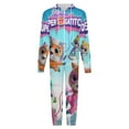 thumbnail image 4 of Super Kitties Unisex Onesie Pajamas Zipper Jumpsuit Hooded One Piece Sleepwear for Family Mens Womens, 4 of 7